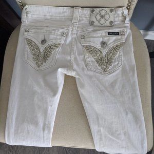 Women's Miss Me Signature Boot cut White Jeans